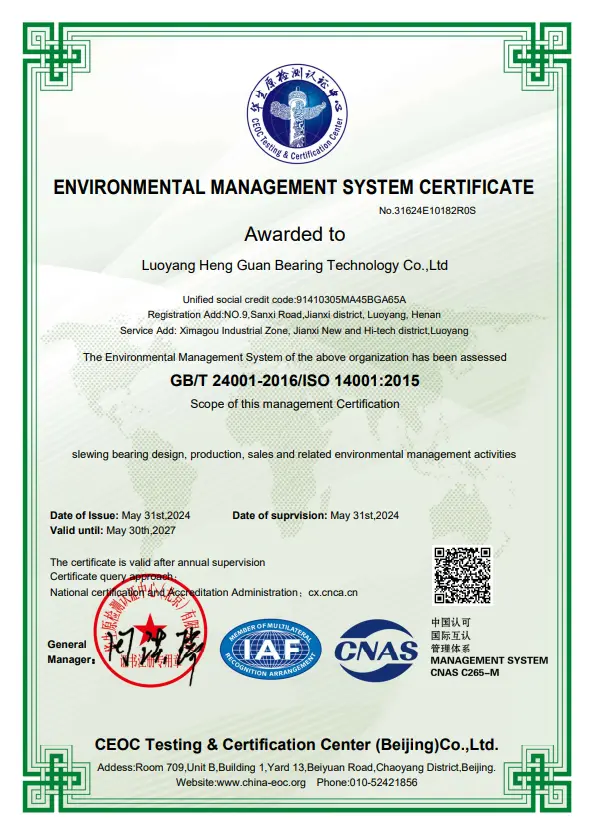 ISO9001 quality system certification